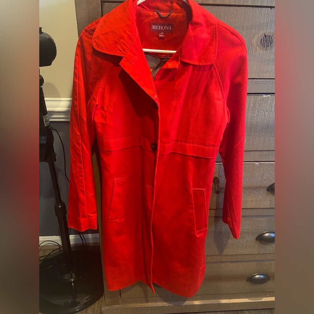 Merona red light weight coat/jscket